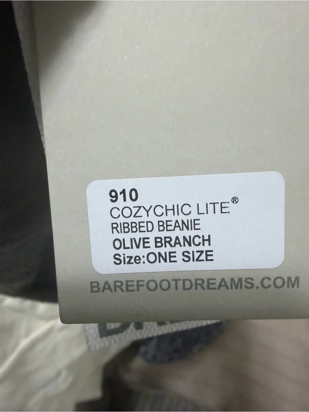 Barefoot Dreams Cozychic lite Ribbed Knit Beanie - in Olive branch